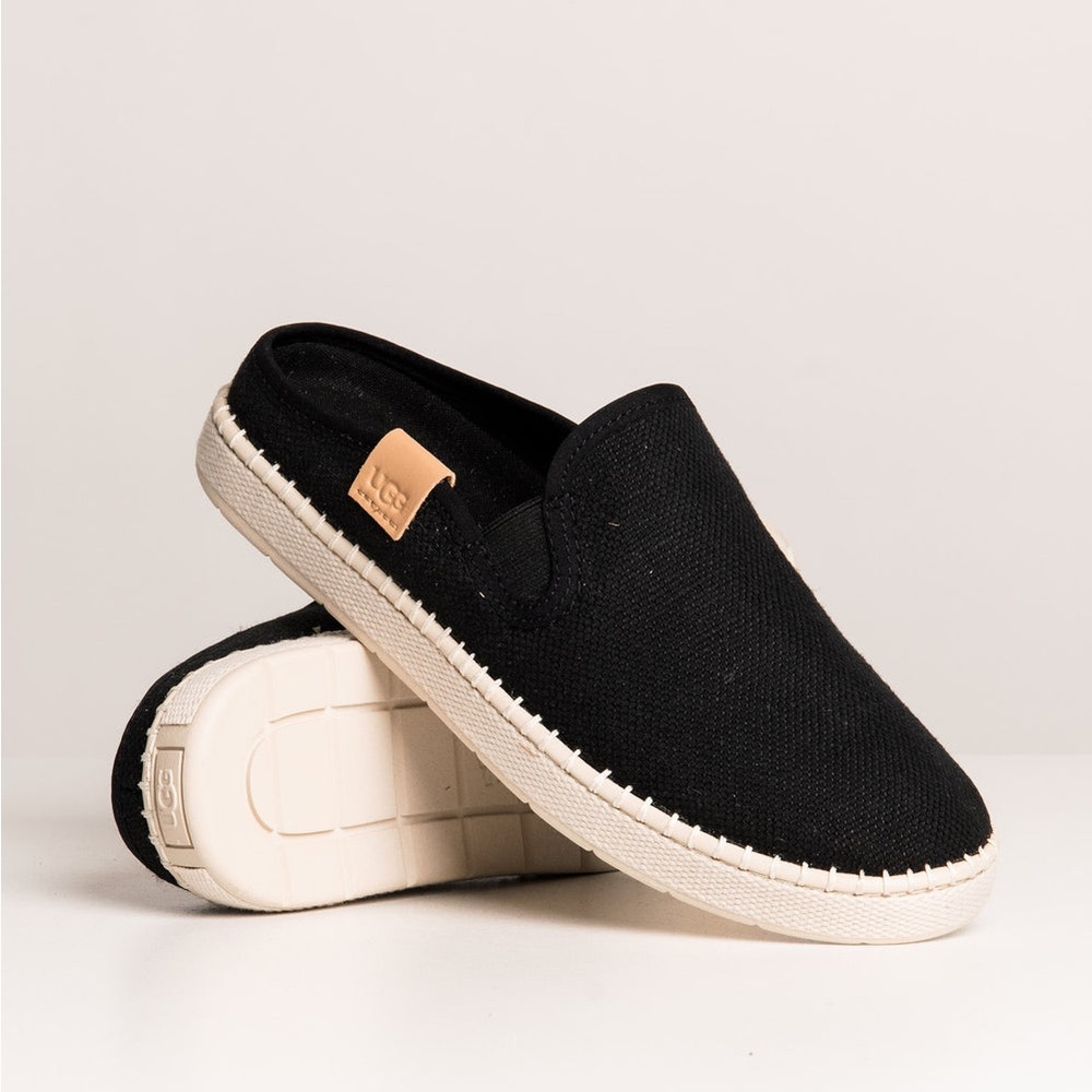 UGG Women’s Black Delu Slide Espadrille Breathable Flat Slip On EU 37 US 6